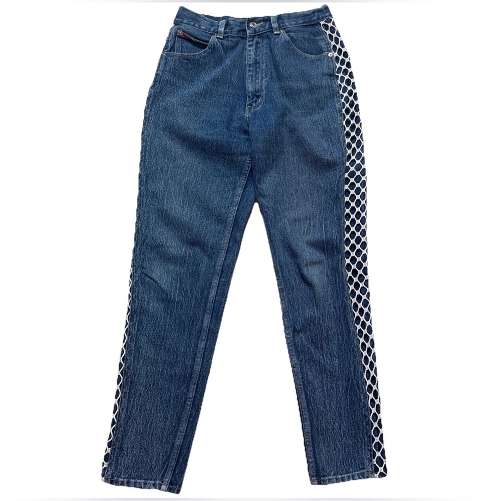 Vintage 90s Anti-Basic Daily Jeans Size 9/10 Women High Waist Net Side Y2K